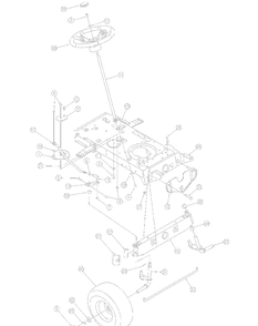 Steering Diagram and Parts List for 2006 Yard Machines Lawn Tractor